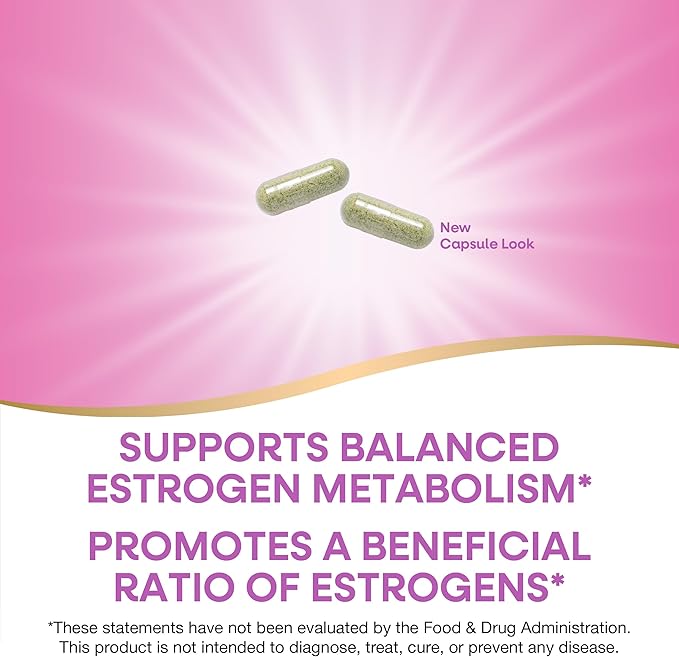 Nature's Way DIM-Plus, DIM Supplement, Supports Balanced Estrogen Metabolism*, Supports Estrogen Hormone Balance*, Diindolylmethane, 120 Vegan Capsules