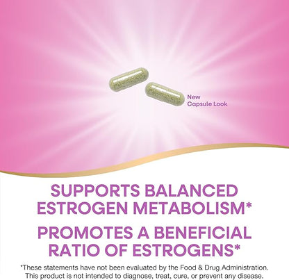 Nature's Way DIM-Plus, DIM Supplement, Supports Balanced Estrogen Metabolism*, Supports Estrogen Hormone Balance*, Diindolylmethane, 120 Vegan Capsules