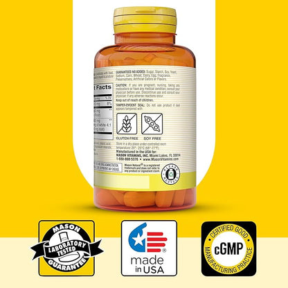 MASON NATURAL Korean Ginseng 1,000 mg, Supports Energy, Endurance & Vitality, 60 Tablets