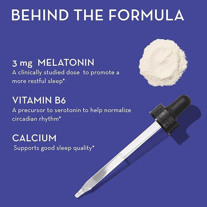 HUM Beauty zzZz - Melatonin Sleep Supplement with Blend of Vitamin B6 & Calcium - Non-GMO, Gluten-Free, Vegan (30 Tablets)