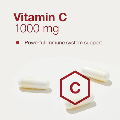 PROTOCOL FOR LIFE BALANCE C-1000 + Zinc-15 - Vitamin C & Zinc Bisglycinate - Immune Support Supplement - Antioxidants Supplement - with Ascorbic Acid - 120 Veg Capsules