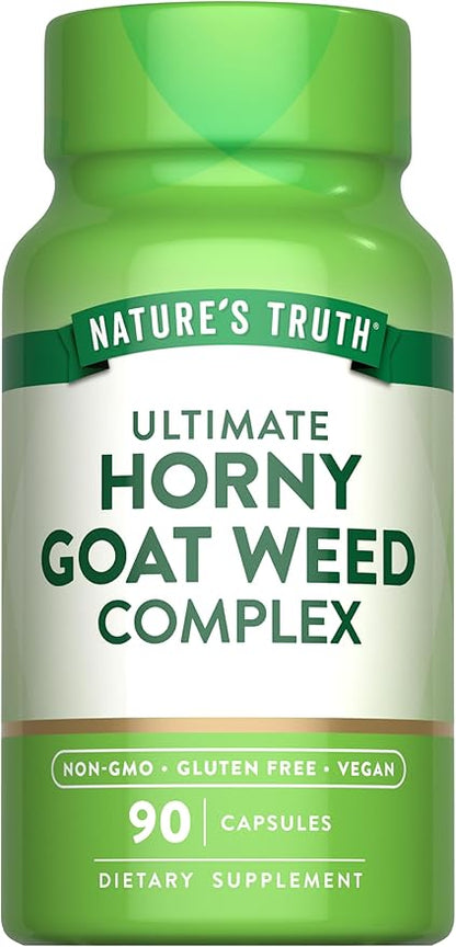 Nature's Truth Horny Goat Weed Complex | 90 Capsules | with Maca Root | Vegan, Non-GMO & Gluten Free Herbal Supplement