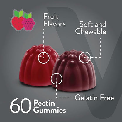 Viteey Prebiotic Fiber Gummies for Adults, 4g - Zero Sugar Added - Fiber Supplement for Digestive Health Regularity & Natural Weight Support - Vegan, Gelatin Free - Chewable Fruit Flavored Gummy