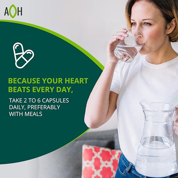 Blood Pressure Supplement with Adaptogens - Reishi, Ginkgo Biloba, Astragulus & Hawthorn Berry - 700mg - 90 Capsules