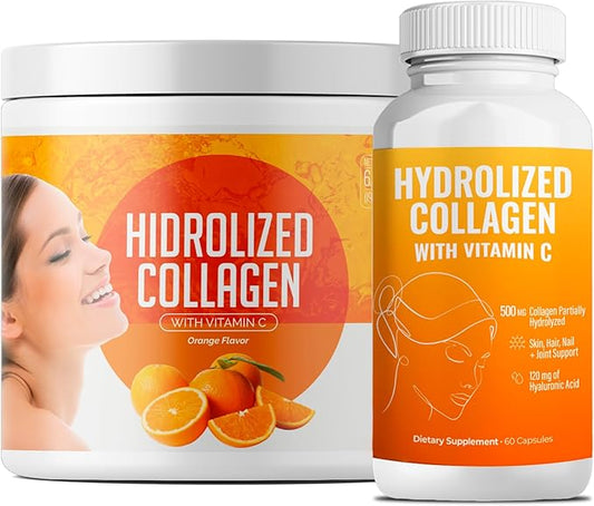 Hydrolyzed Collagen Powder Supplement | Promotes Hair, Nail, Skin, Bone, Joint Health, Gut Health | Hydrolyzed Grass Fed Collagen Peptides |Collagen for Women | 200gr (Bundle 2)