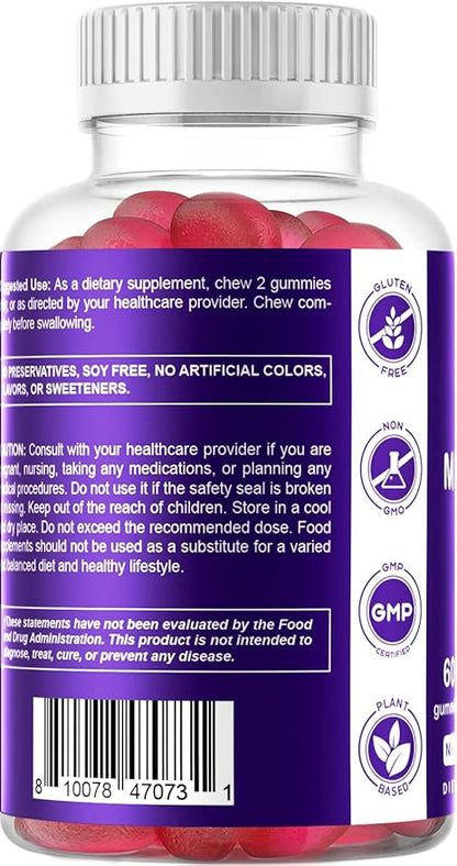 Vitamatic Melatonin Gummies for Kids & Adults - (2.5 mg 5 mg & 10 mg Doses) - 60 Vegan Gummies