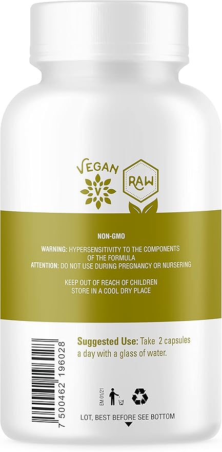 Organic Side | Maca Capsules | USDA Certified Organic, Non-GMO, Vegan | 60 Capsules for Energy | Hormone Balance, and Vitality | Natural Supplement