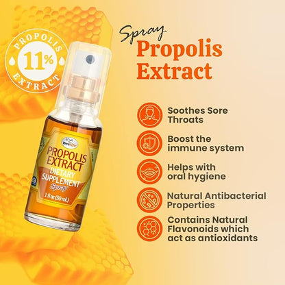 Beelife Propolis Sore Throat Relief Spray - Propolis Spray - Natural Immune Support, Helps Calm Cough & Dry, Itchy Throat - No Sugar - 3-Pack