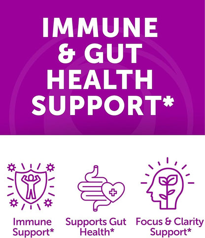 Lunakai USA Made Irish Sea Moss Gummies with Ashwagandha & Elderberry – Delicious Immune & Stress Support Supplement for Men & Women, 60ct