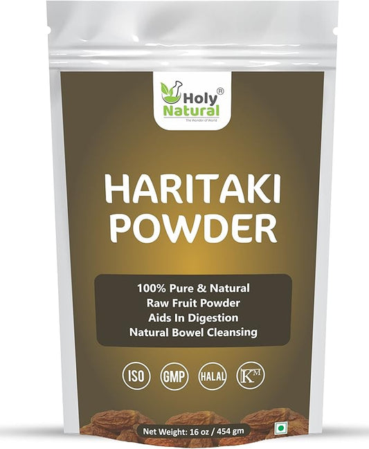 Haritaki Powder Without Seeds – 16 Oz I Natural, Very Good for Bowel and Digestion