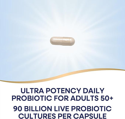 Nature's Way Fortify Optima Probiotic for Adults 50+, 90 Billion Live Cultures, 15 Strains, Colon Health*, Supports Digestive Balance and Immune Health*, 30 Capsules (Packaging May Vary)