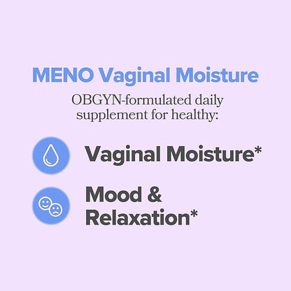 O Positiv MENO Vaginal Moisture Support Capsules – OBGYN-Formulated to Support Healthy Vaginal Moisture, Mood & Relaxation – Hormone-Free with Maca & Fenugreek Seed – 30 Servings (Pack of 3)