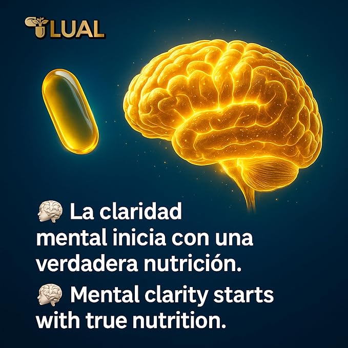 LUAL Omega-3 Fish Oil 2000mg with Vitamin D3 1,000 IU – Supports Eye, Brain, Bone and Heart Health – Lemon Flavor – 120 Softgels