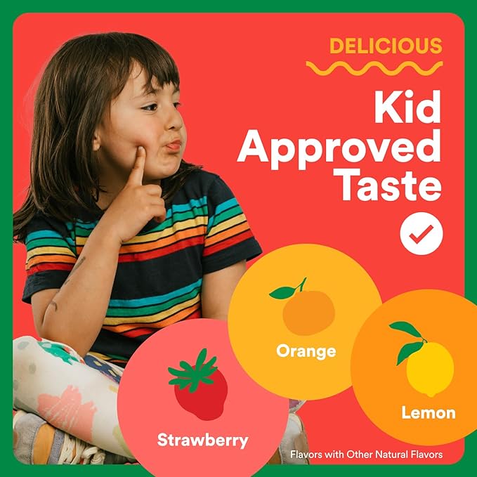 SmartyPants Kids Multivitamin & Fiber Gummies: Prebiotic Fiber to Support Kids Digestion with Vitamin D3, C, Vitamin B12, B6, A, Zinc, Biotin, Folate, Three Fruit Flavors, 90 Count (30 Day Supply)