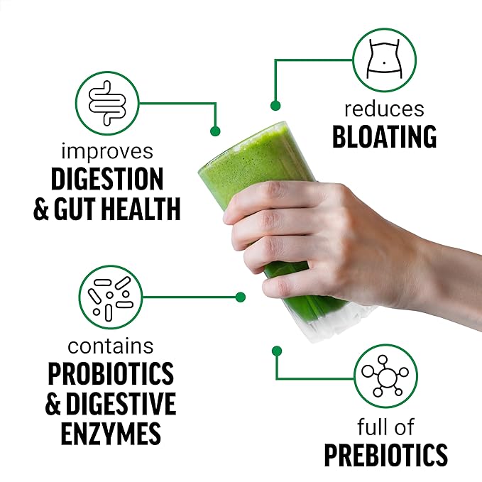 Force Factor Smarter Greens Superfoods + Digestion Powder, 3-Pack, Greens Powder with 2 Billion Probiotics, Digestive Enzymes, and Antioxidants to Detox, Cleanse, and Support Immunity, 90 Servings