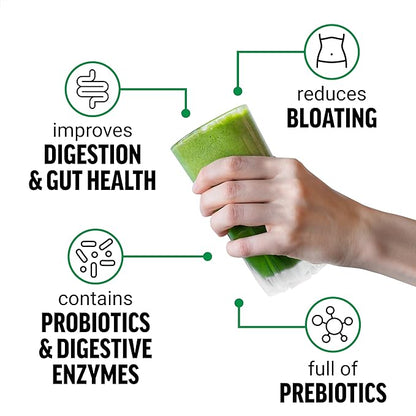 Force Factor Smarter Greens Superfoods Powder to Support Digestion, Gut Health, Bloating, Greens Powder with Probiotics, Prebiotics, Digestive Enzymes, & Adaptogens, Pomegranate Berry, 30 Servings