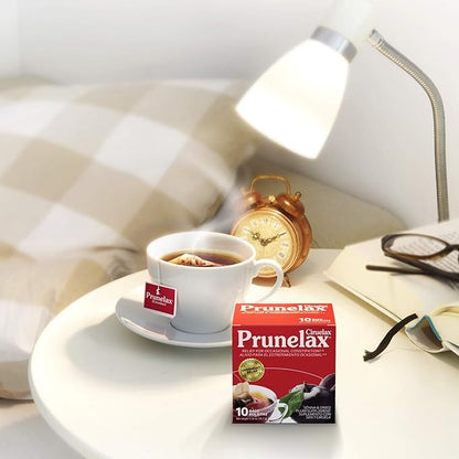 Prunelax Ciruelax Regular Strength Laxative Tea Bags - Made with Natural Senna Extracts, for Occasional Constipation, Senna Extract - 10 Bags (Pack of 5)