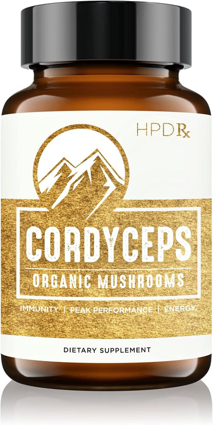 Premium Organic Cordyceps Mushroom Extract Performance Supplement for Energy, Endurance and Immunity | 2250 mg, 120 Capsules, Pack of 1