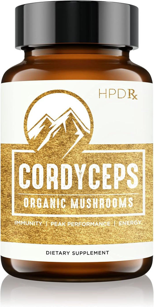 Premium Organic Cordyceps Mushroom Extract Performance Supplement for Energy, Endurance and Immunity | 2250 mg, 120 Capsules, Pack of 1