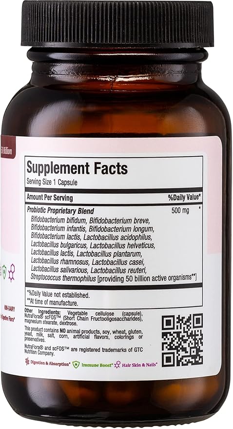 Maxi Health Probiotic Plus Ultimate Prebiotic Advanced Live Probiotics Formula - 50 Billion Live Active Probiotic - 15 Strains - Ultra Protection - Active Pro-50-60 Count