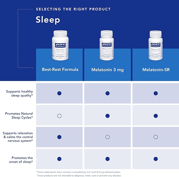 Pure Encapsulations Melatonin-SR - Extended Release Melatonin - Supports Restful Sleep* - Sleep Supplement - Gluten Free & Vegan - 60 Capsules