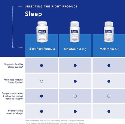 Pure Encapsulations Melatonin 3 mg - Antioxidant Supplement to Support Natural Sleeping & Relief of Occasional Sleeplessness - for Natural Sleep Support* - 60 Capsules