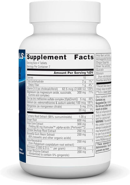Source Naturals Inflama-Rest Healthy Inflammation Response - Herbal & Mineral Blend with Turmeric, Boswellia, Ginger, Quercetin - Maximum Stress Relief & Relaxation - 30 Tablets