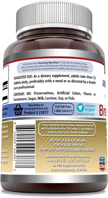 Amazing Formulas Brewers Yeast 1500mg Per Serving 500 Tablets Supplement | Non-GMO | Gluten Free | Made in USA
