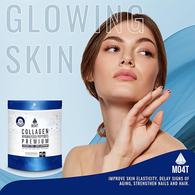 MO4T Collagen Peptides- Grass-Fed Collagen- Hydrolyzed Collagen Powder- Unflavored- 2 Pounds Collagen- Colageno 2 libras - Colageno Hidrolizado