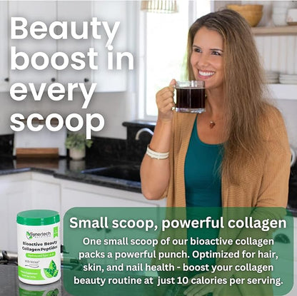 Bioactive Hydrolyzed Collagen Peptides Powder (90 Servings) | Type I & III with VERISOL & 18 Amino Acids | Non-GMO, Grass Fed, Gluten Free, Keto-Friendly