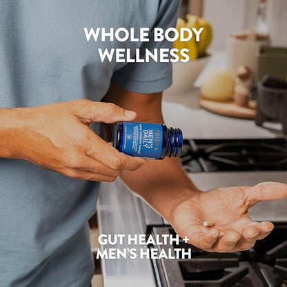 FRISKA Men’s Daily Digestive Enzyme and Probiotics Supplement, Natural Support for Male Digestive Health, Bloating, Gas, Indigestion Relief, Supports Gut Health, Lactase and B-Vitamins, 30 Capsules