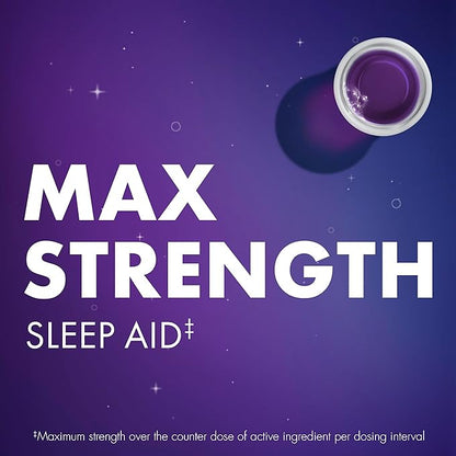 ZzzQuil, Sleep Aid, Nighttime Sleep Aid Liquid, 50 mg Diphenhydramine HCl, Fall Asleep Fast, Non-Habit Forming, Warming Berry Flavor, 12 FL OZ (Pack of 2)