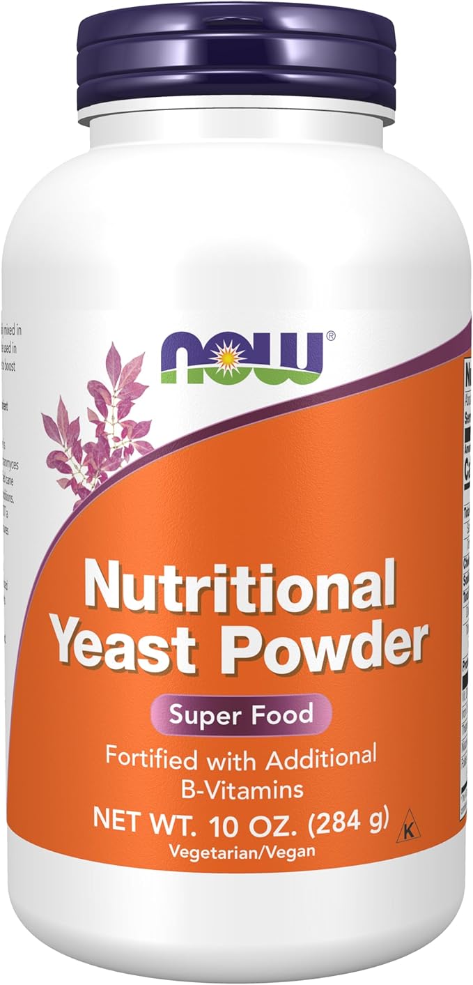 NOW Foods Supplements, Nutritional Yeast Powder Fortified with Additional B-Vitamins, 10-Ounce