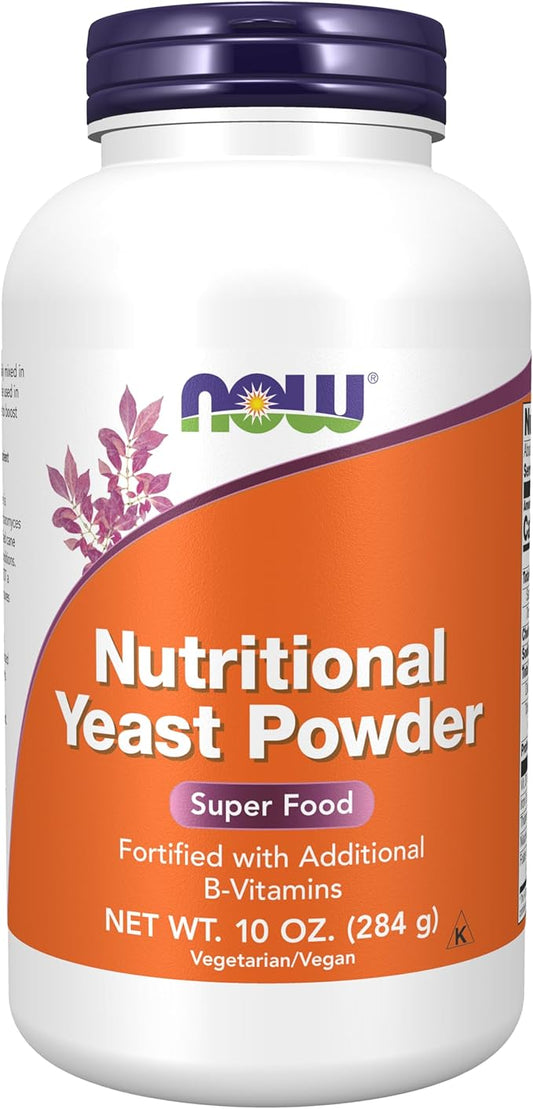 NOW Foods Supplements, Nutritional Yeast Powder Fortified with Additional B-Vitamins, 10-Ounce