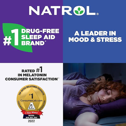 Natrol Time-Release Melatonin 5 mg, Dietary Supplement for Restful Sleep *, 100 Tablets (Pack of 2), 200 Day Supply
