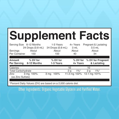 MaryRuth Organics Zinc Supplements for Immune Support | Ionic Zinc for Kids & Adults | Liquid Zinc Supplement | 40 Day Supply | Skin Care Supplement | Vegan | Gluten Free | Glycerin Based | 4 oz