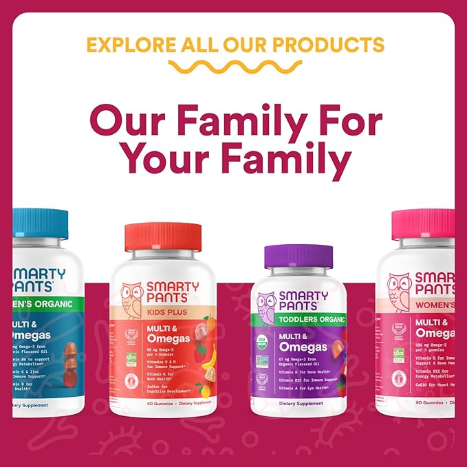 SmartyPants Adult Probiotic & Prebiotic Gummies for Digestive Health: 6 Billion CFU Gut Health Supplement, Clinically Studied Prebiotic for Immune Support, Grape, 60 Count (30 Day Supply)