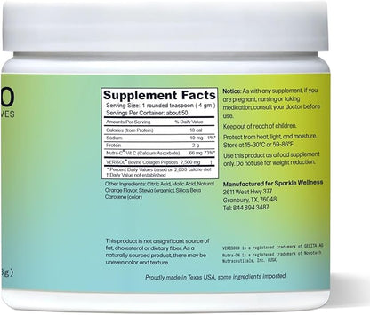 Skin Boost (Orange) [50-Serves] | Collagen Powder Supplement with VERISOL Bioactive Hydrolyzed Collagen Peptides & Vitamin C to Improve Skin, Hair & Nail Health