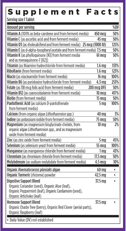 New Chapter Women's Multivitamin 50 Plus for Cellular Energy, Heart & Immune Support with 20+ Nutrients + Astaxanthin - Every Woman's One Daily 55+, Gentle on The Stomach, 48 Count