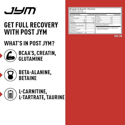 Post JYM Active Matrix - Post-Workout with BCAA's, Glutamine, Creatine HCL, Beta-Alanine, and More JYM Supplement Science Fruit Punch, 30 Servings