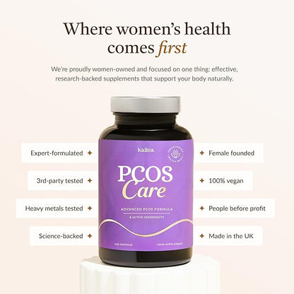 8-in-1 PCOS Support Supplement - 2,000mg Myo Inositol, NAC, Maca Root, Cinnamon, Chromium, Folate, Zinc, Vitamin D3 | Hormone Balance, Ovarian Health & Weight Management Support | 30-Day Supply