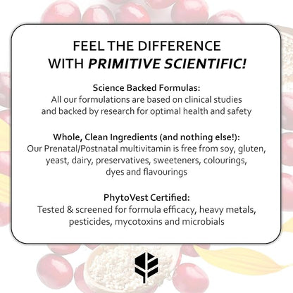 Prenatal and Postnatal Multivitamin for Women, with Vitamins A, B, C, D, E, Iodine, and Ginger for Mother & Baby Support, Non-GMO, Gluten-Free (120ct)