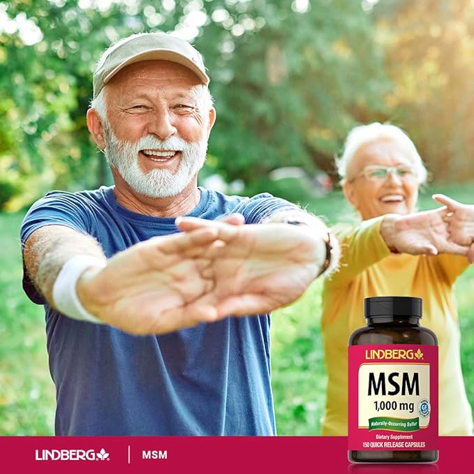 Lindberg MSM Capsules 1000mg | 150 Pills | Supplement for Women and Men | Methylsulfonylmethane | Non-GMO, Gluten Free