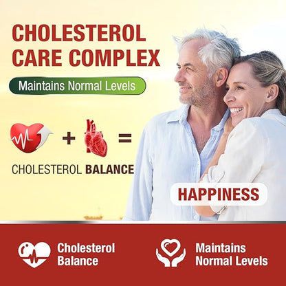 Cholesterol Supplements with Plant Sterols, Niacin, Red Yeast Rice, Bergamot, Omega-3 & Garlic - Max Absorption - 270 Softgels
