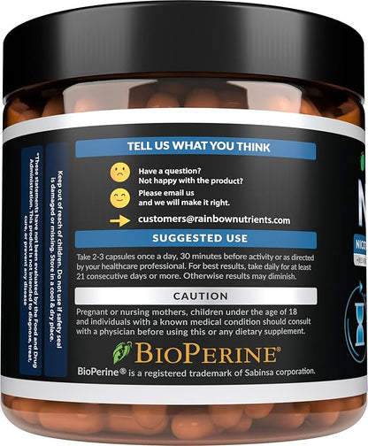 13,510mg NAD+ Supplement- Nicotinamide Riboside, Resveratrol, Quercetin & BioPerine® (High Absorption)- Natural NAD Booster for Anti-Aging, Cellular Energy, Skin- For Women & Men- 90 V Capsules