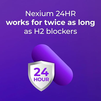 Nexium 24HR ClearMinis Acid Reducer Heartburn Relief Delayed Release Capsules for All-Day and All-Night Protection from Frequent Heartburn, Heartburn Medicine with Esomeprazole Magnesium - 42 Count
