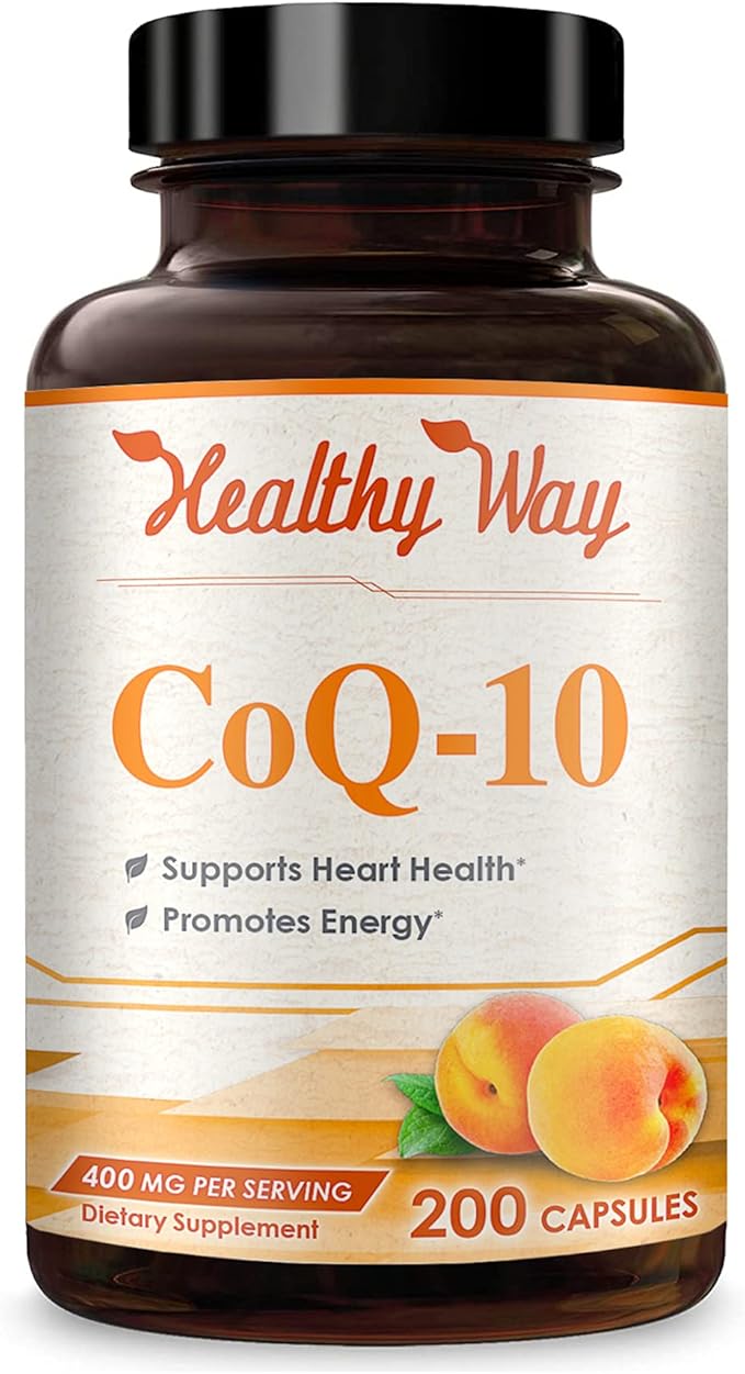 Healthy Way CoQ10 400mg 200 Capsules Non-GMO