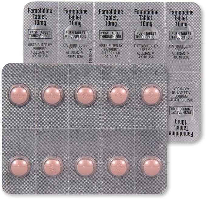 Amazon Basic Care Acid Reducer Famotidine Tablets 10 Mg, 30 Count