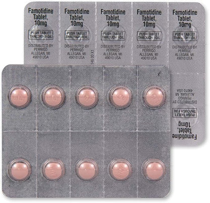 Amazon Basic Care Acid Reducer Famotidine Tablets 10 Mg, 30 Count