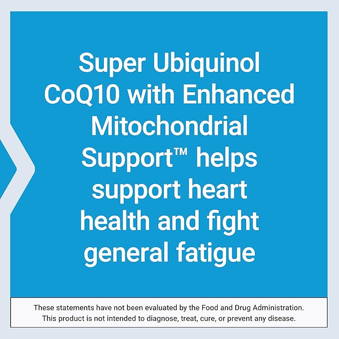 Life Extension Super Ubiquinol CoQ10 with Enhanced Mitochondrial Support, Heart Health Supplement, Maximum Absorption, 50 mg, Non-GMO, Gluten-Free, 30 softgels